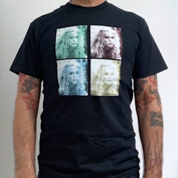 GILDAN "Four Farrah's" Warhol style Farrah Fawcett - Picture 1 of 2